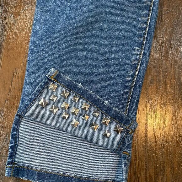 Current Elliott THE TURNT ANKLE SKINNY STILETTO JEAN - Keeling Studded - Picture 10 of 10